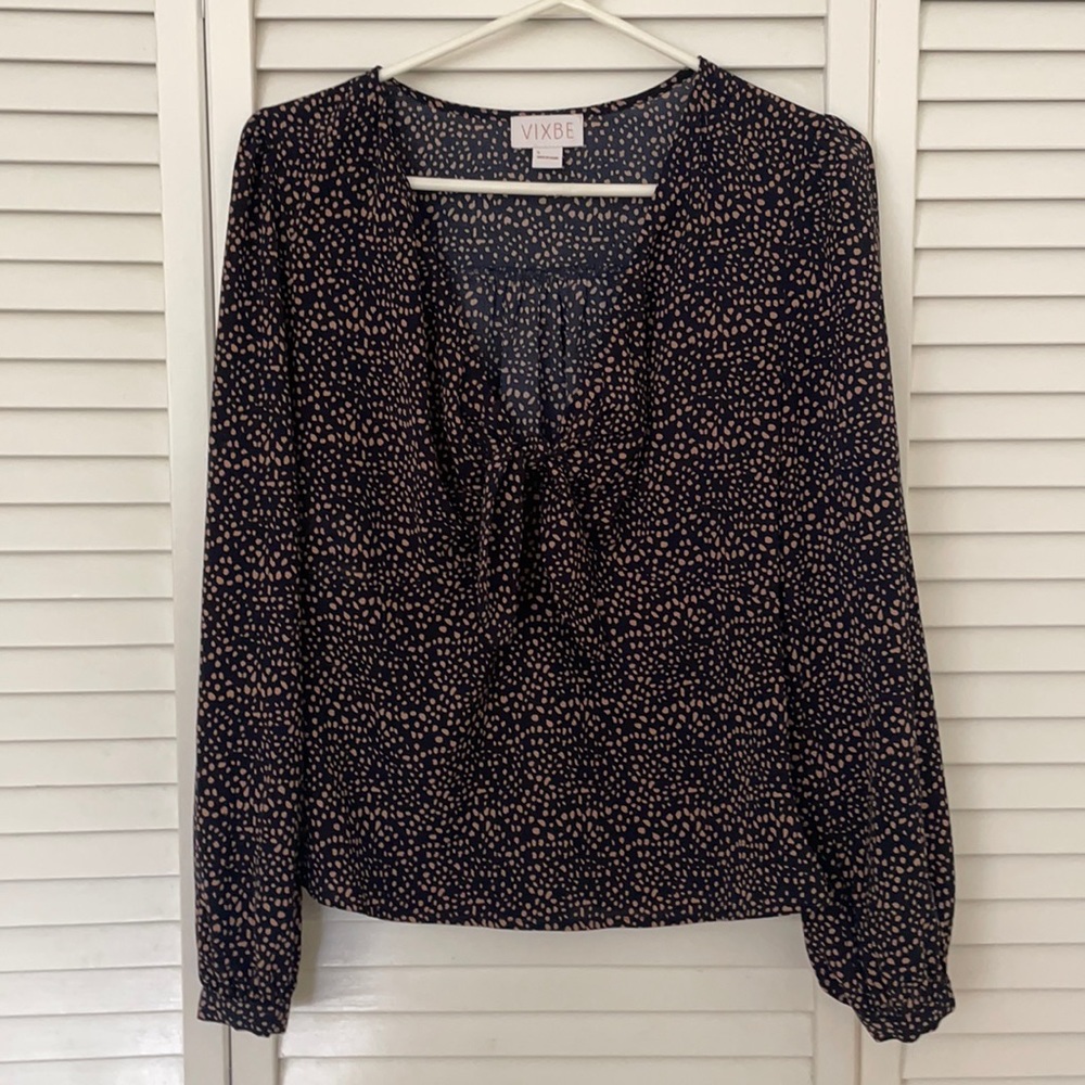 Vixbe Printed Long Sleeve Blouse